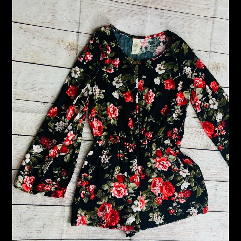 NWOT Over top floral romper3 for $25